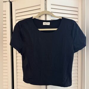 Aritzia Babaton Contour Crew T-Shirt / Size XL / Black